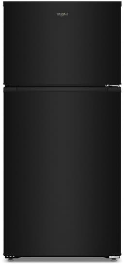 Whirlpool - 28 in. Wide 14.3 cu. ft. Top Freezer Refrigerator With Total Coverage Cooling - Black | Fridge.com