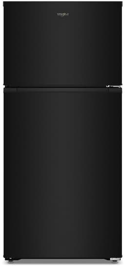 Whirlpool - 28 in. Wide 14.3 cu. ft. Top-Freezer Refrigerator With Total Coverage Cooling - Black | Fridge.com