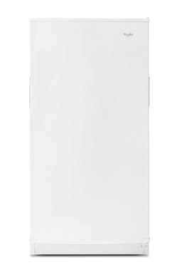 Whirlpool Upright Freezer with LED Lighting in White 16 cu. ft. WZF34X16DW | Fridge.com