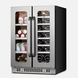 Whynter BSR-6020FDS 24 Inch Built-Ln Wine Fridge 20 Bottles & 60 Cans Undercounter Stainless Steel Wine Refrigerator With Digital Control, Lock | Fridge.com