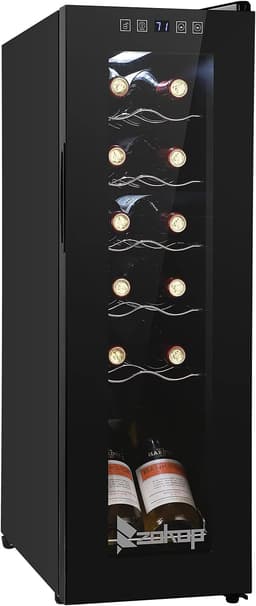 Winado 12 Bottle Compressor Wine Cooler Refrigerator w/Adjustable Temperature, Freestanding Compact Mini Wine Fridge with Digital Control & Removable Shelves | Fridge.com