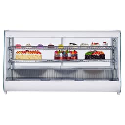 Commercial Cake Display Refrigerator, 8.1 cu.ft Single-Door Merchandiser Cooler With LED Lighting, Double-Layered Glass Display Case, Countertop/Floor | Fridge.com