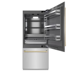 ZLINE 36 Inch Autograph 36" Built In Counter Depth Bottom Freezer Refrigerator GRBITZ30436CB | Fridge.com