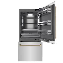 ZLINE 36 Inch Autograph 36" Built In Counter Depth Bottom Freezer Refrigerator GRBITZ30436KCB | Fridge.com