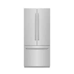 ZLINE 36 in. 19.6 cu. ft. French Door Built-In Bottom Freezer Refrigerator With Water Dispenser And Ice Maker In With Graphite Gray Interior | Fridge.com