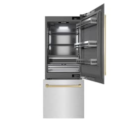 ZLINE 30 Inch Autograph 30" Built In Counter Depth Bottom Freezer Refrigerator GRBIVZSN30CB | Fridge.com