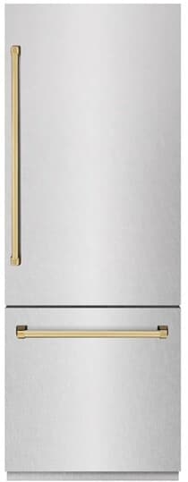 ZLINE 30 Inch Autograph 30" Built In Counter Depth Bottom Freezer Refrigerator GRBIVZSN30G | Fridge.com