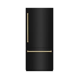 ZLINE 36 Inch Autograph 36" Built In Counter Depth Bottom Freezer Refrigerator RBITZBS36G | Fridge.com