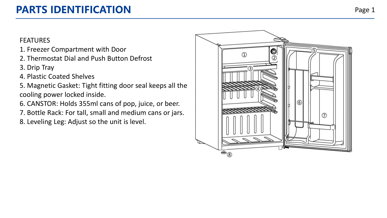 Parts diagram for the Premium Levella PRF255400XW, from the manufacturer document