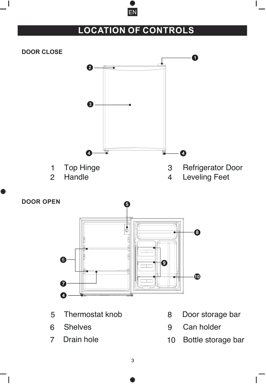 Parts diagram for the Emerson CR2700B, from the manufacturer document