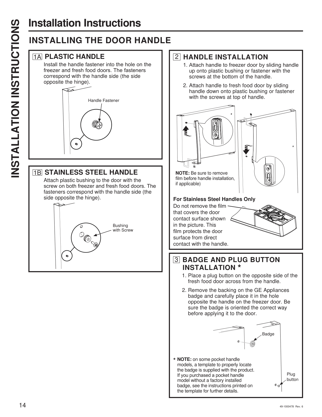 Installation diagram for the GE Appliances GTS18HYNRFS, from the manufacturer document