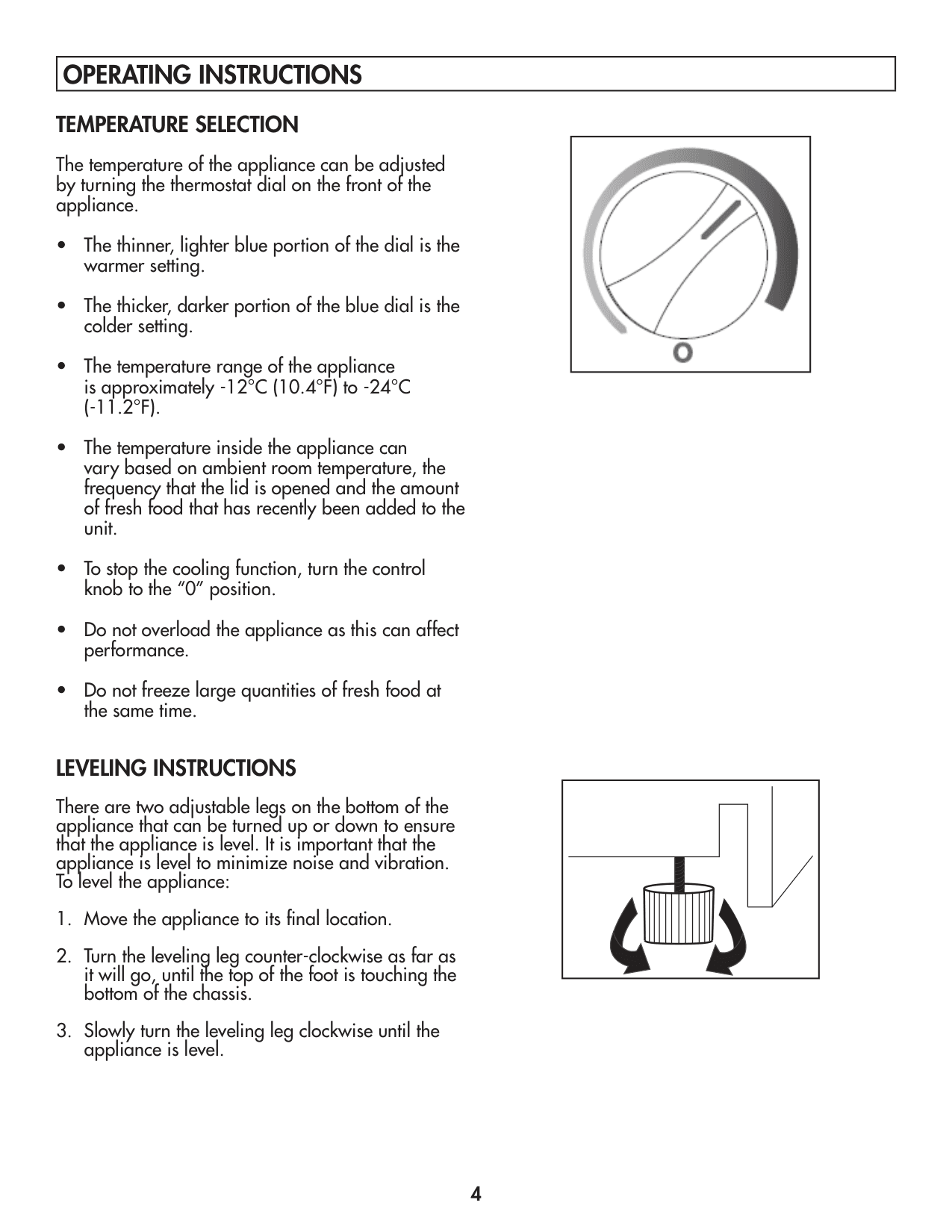 Installation diagram for the Danby DCF055A2WDB-3, from the manufacturer document