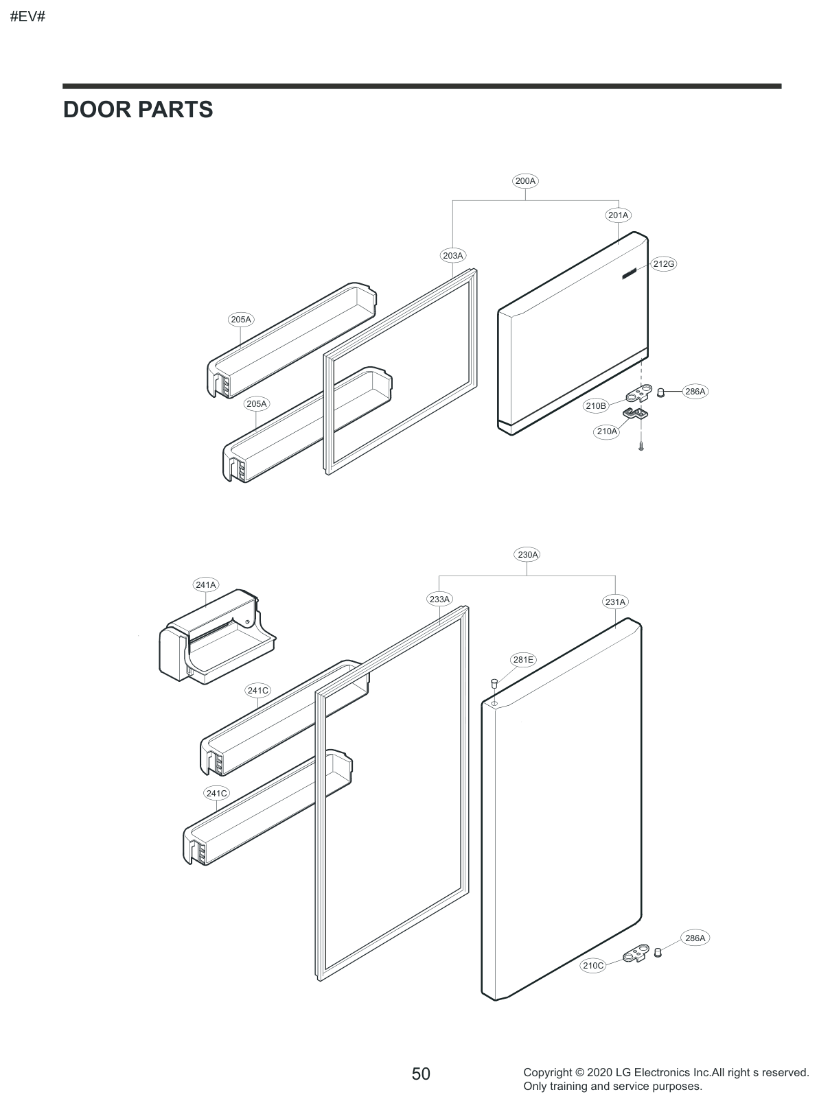 Parts diagram for the LG LTCS20020S, from the manufacturer document