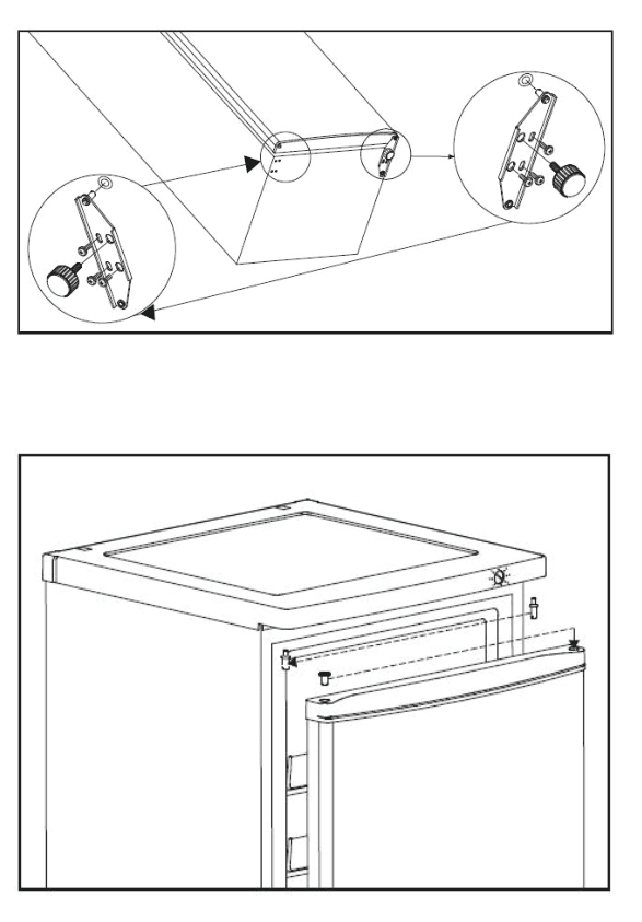 Installation diagram for the Danby DUF071A3WDB, from the owner's manual