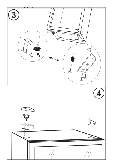 Installation diagram for the Danby DBC026A1BSSDB, from the owner's manual