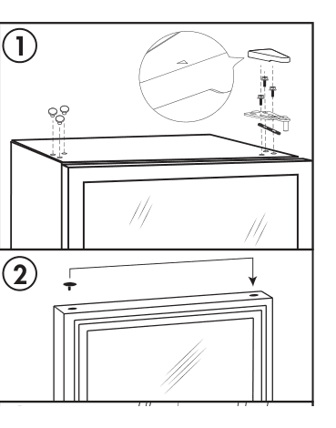 Installation diagram for the Danby DBC117A1BSSDB-6, from the owner's manual