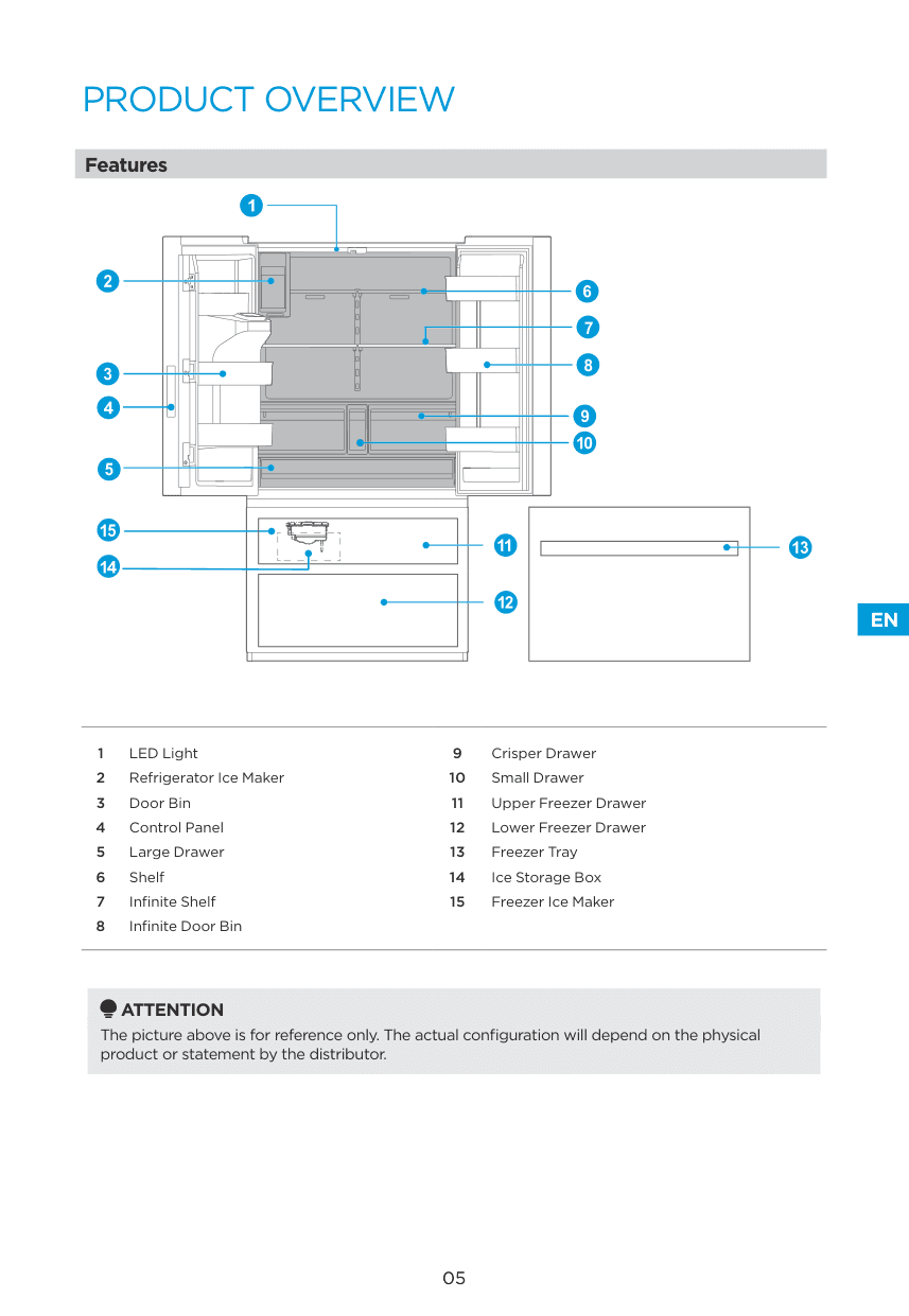 Parts diagram for the Midea MRF29D9BST, from the manufacturer document