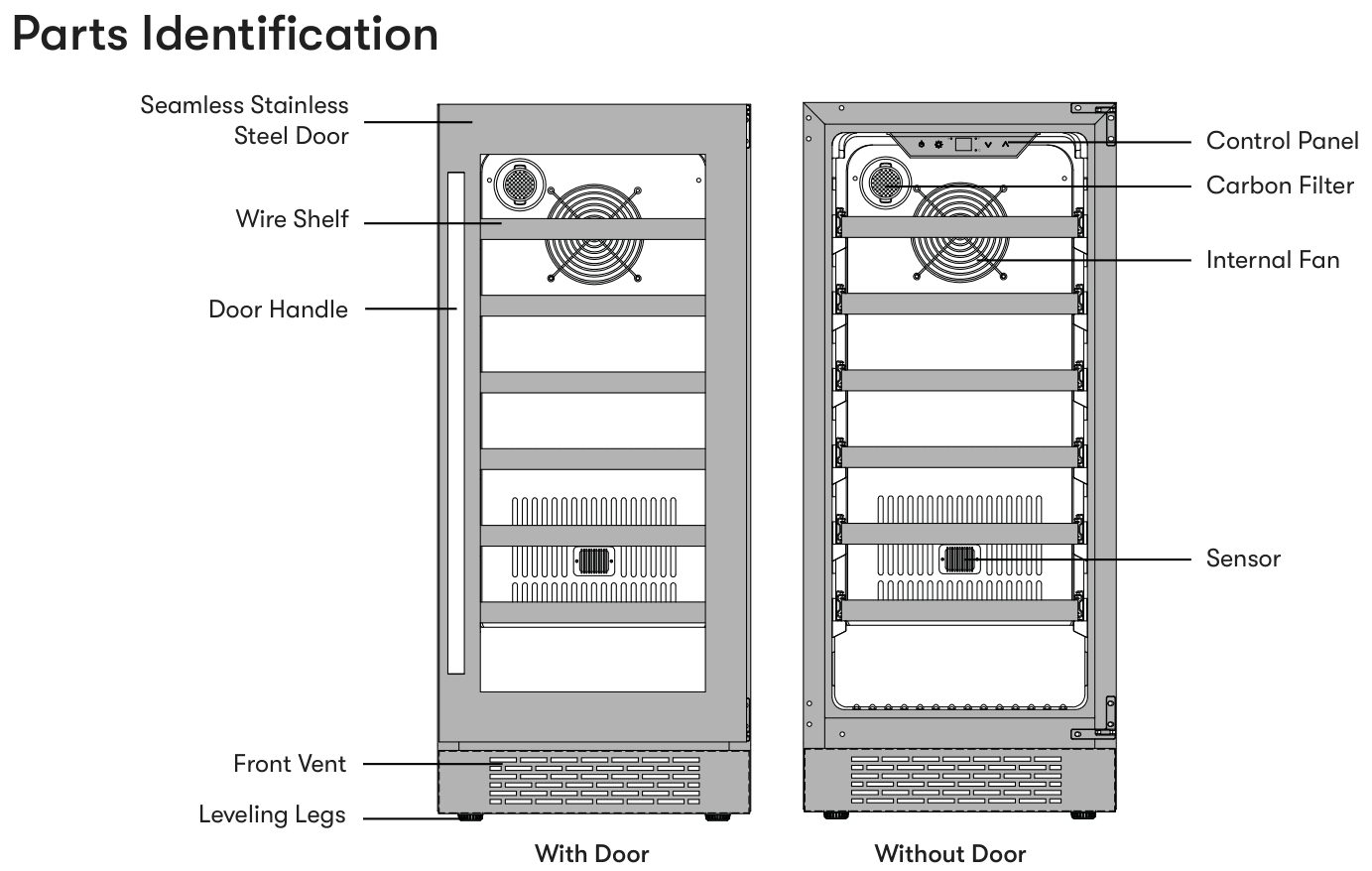 Parts diagram for the Zephyr BWN15C01AG, from the owner's manual