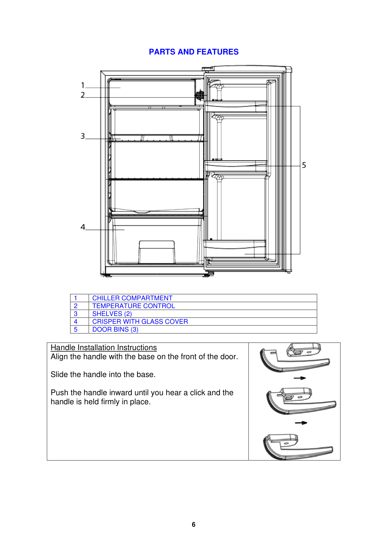 Parts diagram for the Avanti RMRS31X1B-IS, from the owner's manual