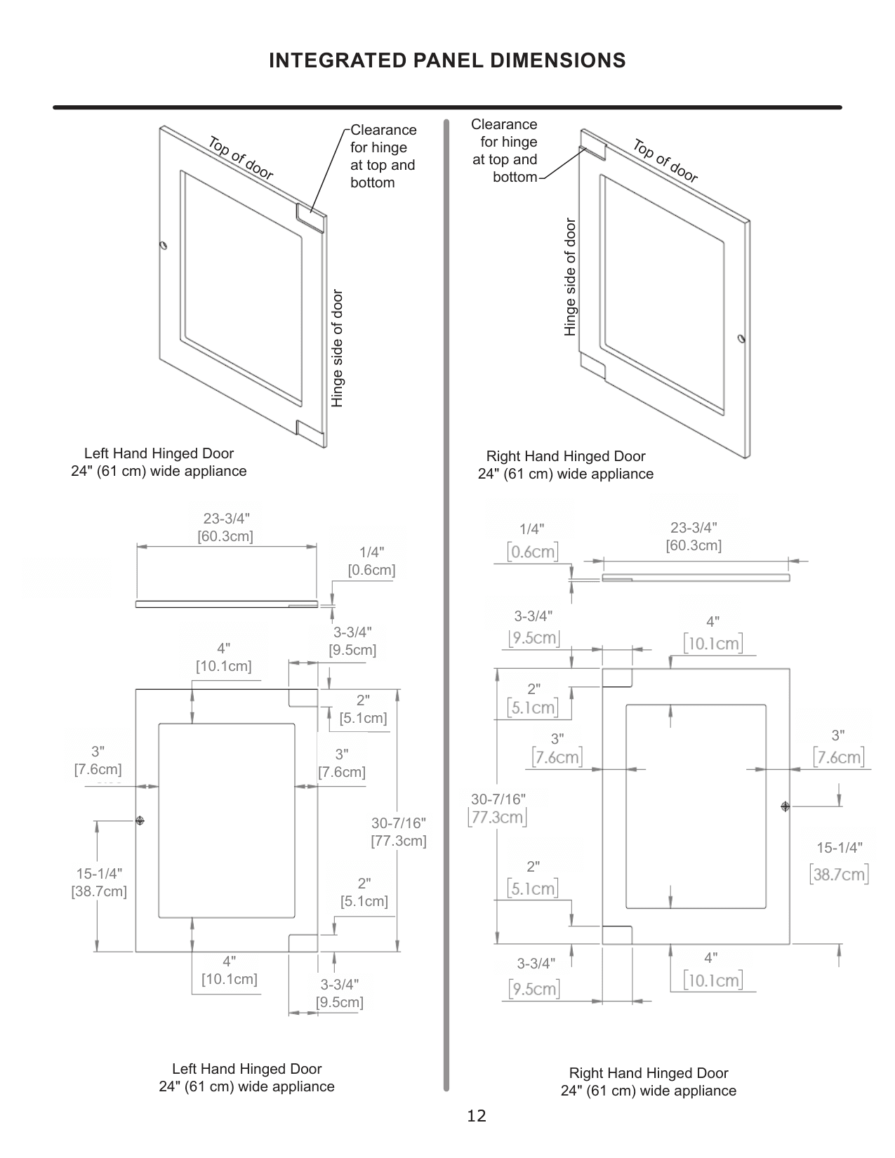 Dimension drawing for the Marvel Refrigeration MPRI424SS31A, from the manufacturer document