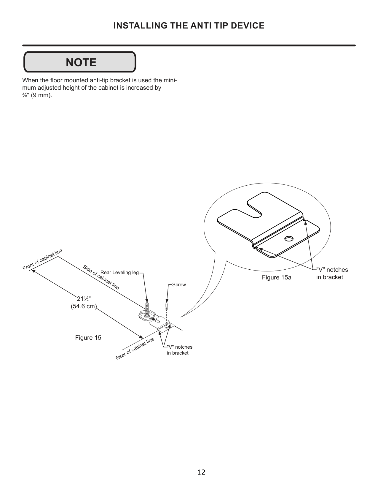 Installation diagram for the Marvel Refrigeration MPBV424IS31A, from the manufacturer document