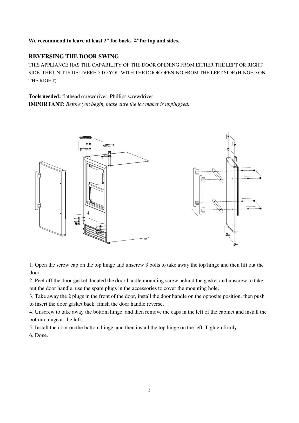 Installation diagram for the Maxx Ice MIMC15C, from the manufacturer document