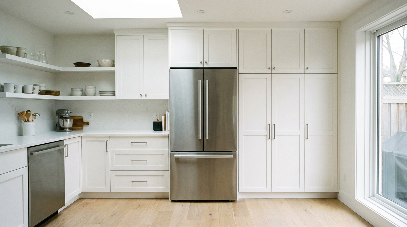 GE B0DPJFM2PR — GE 36 in. 23.3 cu. ft. Smart Counter-Depth Fingerprint Resistant 4-Door French-Door Refrigerator with Door in Door PJD23BYWFS | Fridge.com