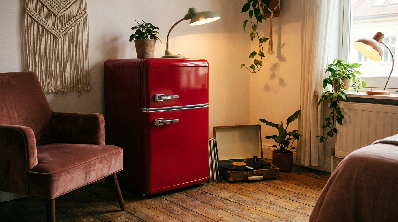 Smeg B08G9VHWZT — SMEG FABUROR3 FAB5 Retro Mini Fridge – 50s Style Compact Small Refrigerator, 1.2 cu ft, Automatic Defrost, LED Lighting, Adjustable Shelves– Made in Italy, Orange | Fridge.com