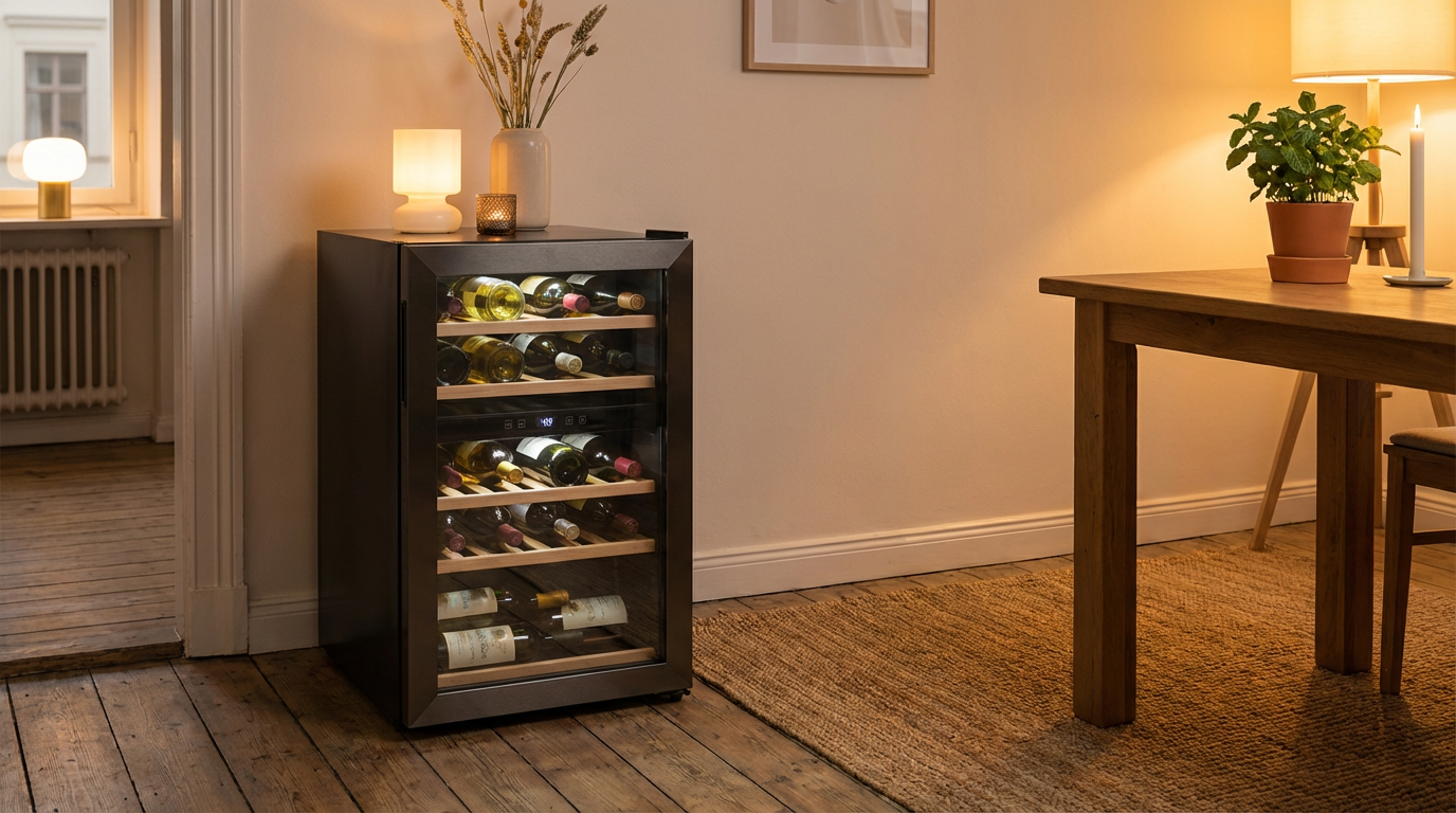 BODEGA B0DJL21CC6 — BODEGA 24 Inch Wine Fridge Dual Zone, 46 Bottle, Built-In or Under Counter Freestanding Wine Cooler Refrigerator With Stainless Steel Handle, Wine Cooler With Lock, Energy Efficient,For Home, Kitchen | Fridge.com