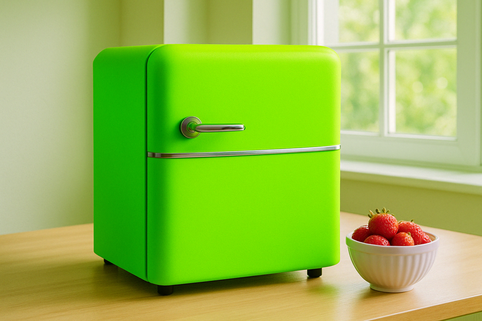 Retro Mini Fridge Vs. Silver Refrigerator | Fridge.com