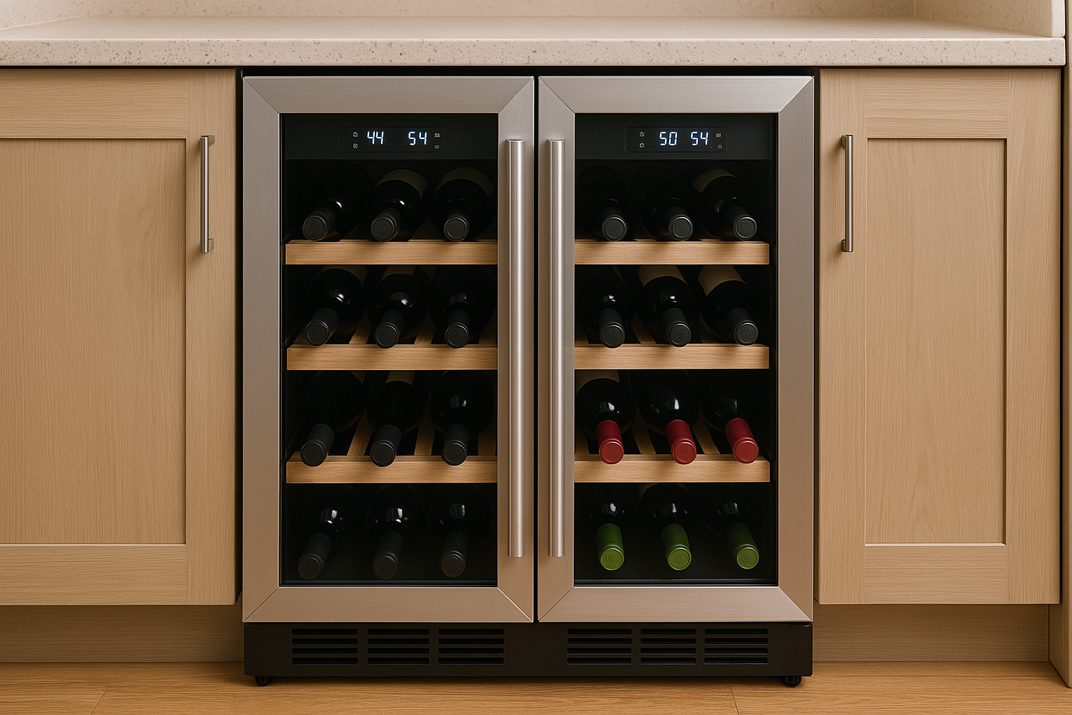 Undercounter Wine Fridge Dual Zone | Fridge.com