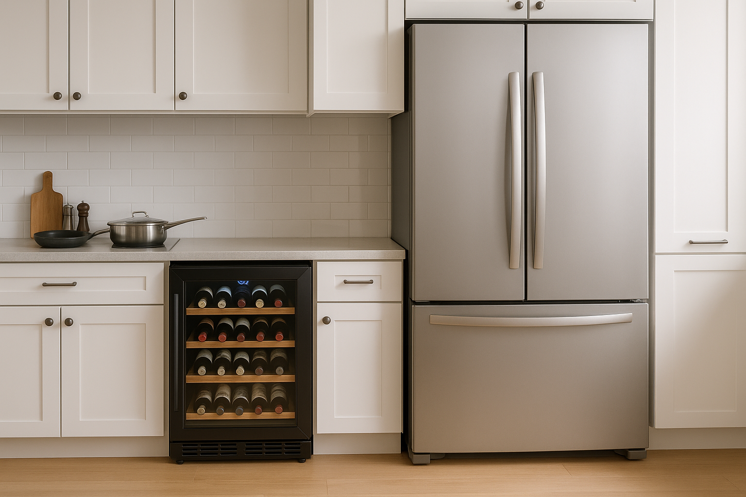 Apartment Size Refrigerator Vs. Built In Wine Cooler