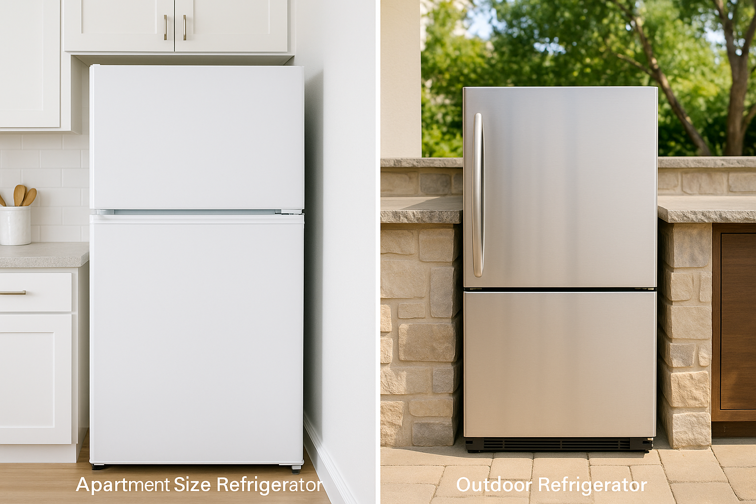 Apartment Size Refrigerator Vs. Outdoor Refrigerator