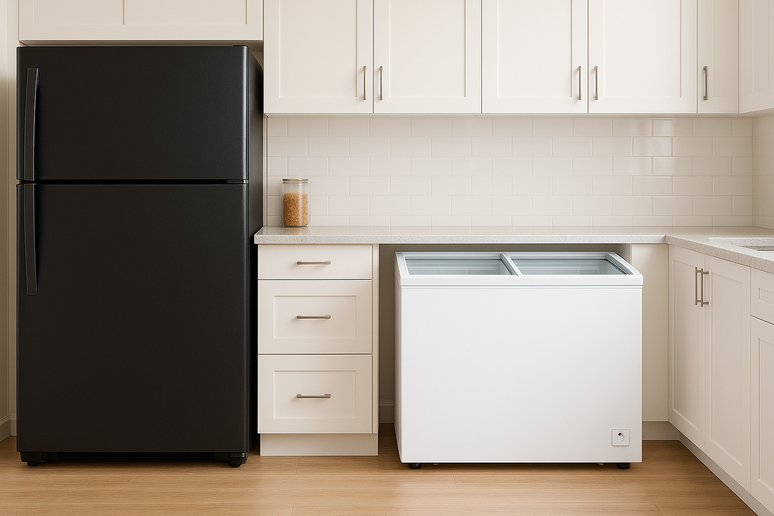 Black Slate Refrigerator Vs. Ice Cream Freezer