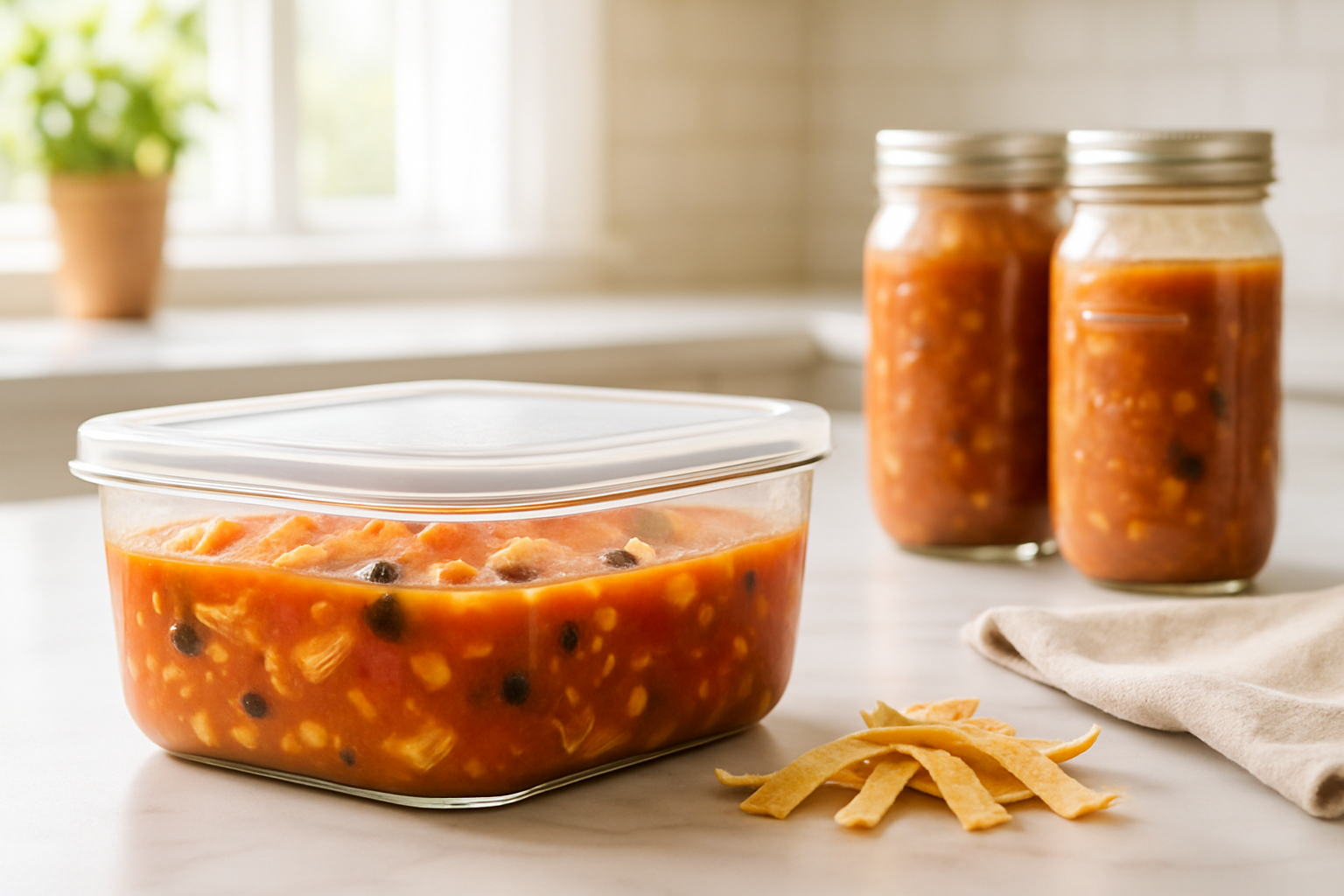 Chicken Tortilla Soup Freezer Meal