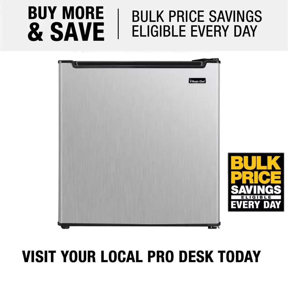 1.7 Cu. Ft. Mini Fridge in Stainless Steel Freezerless | Fridge.com