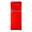 10.0 Cu. Ft. Retro Top Freezer Refrigerator with Dual Door True Freezer, Frost Free in Red | Fridge.com