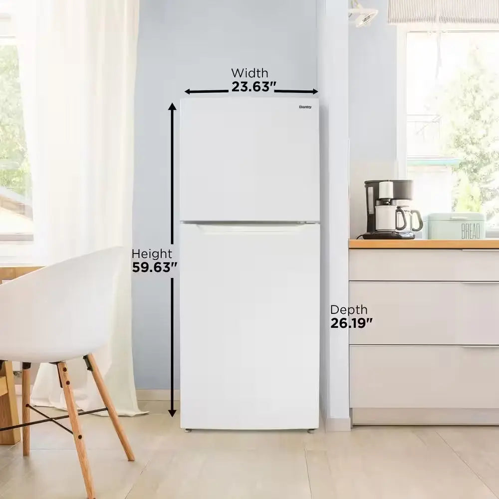 10.1 Cu. Ft. Top Freezer Refrigerator in White, ENERGY STAR Rated | Fridge.com