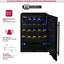 100-Bottle 34 In. Tall Dual Zone Side-By-Side Wine Cellar Cooling Unit in Black Stainless Steel | Fridge.com