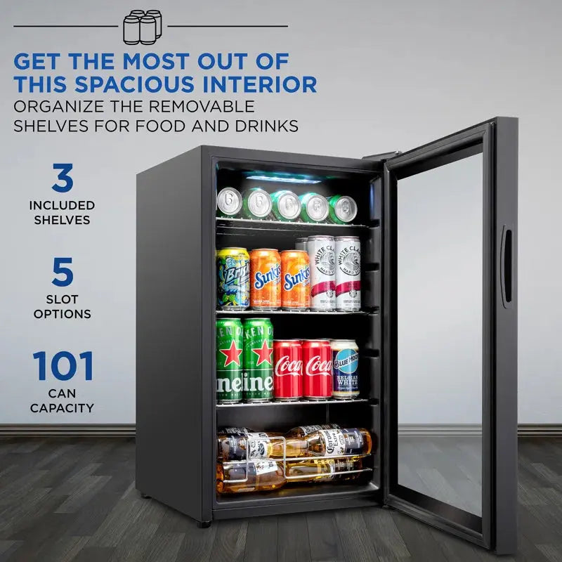 101 Can Freestanding Beverage Refrigerator | Fridge.com