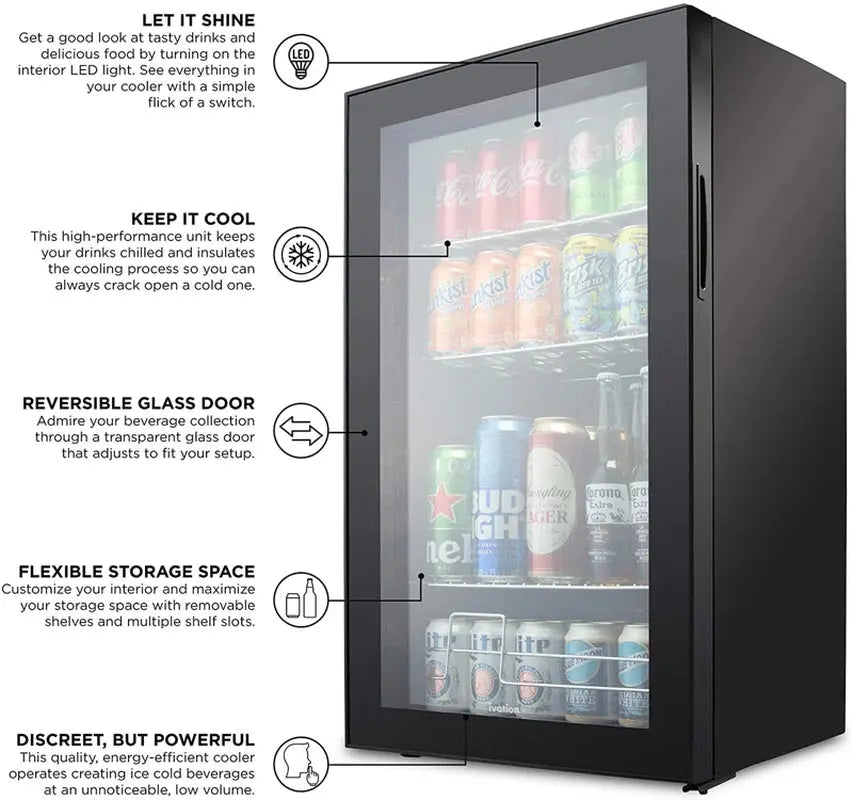 101 Can Freestanding Beverage Refrigerator | Fridge.com