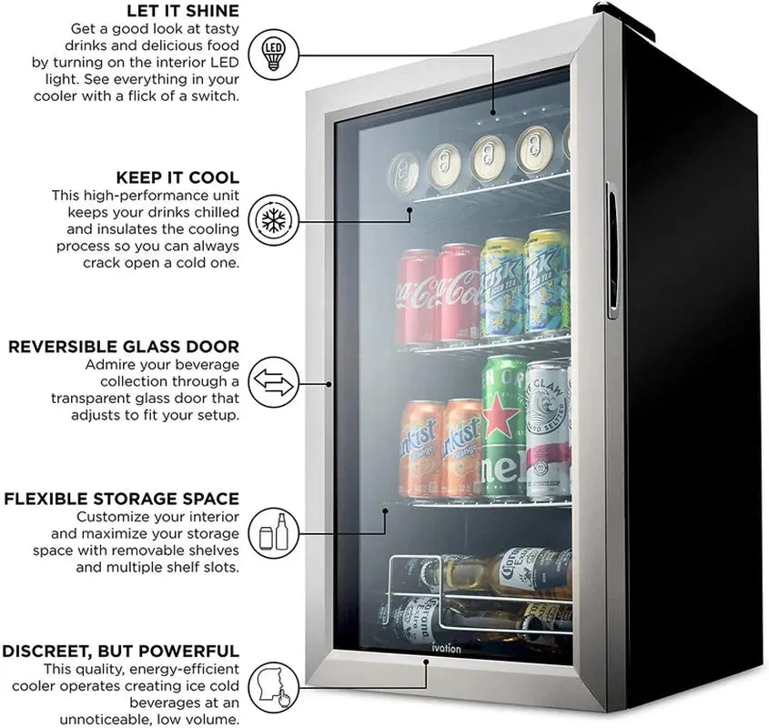 101 Can Freestanding Beverage Refrigerator | Fridge.com