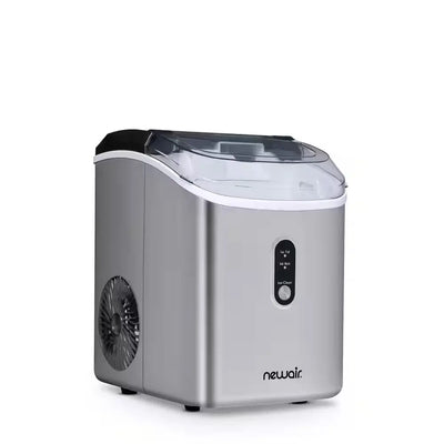 11 In. 26 Lb. Nugget Countertop Portable Ice Maker in Stainless Steel with Soft Chewable Pebble Pellet Ice & Self Clean | Fridge.com