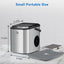 11.58 In. 26 Lb. Portable Ice Maker in Silver with Handle and Ice Scoop | Fridge.com