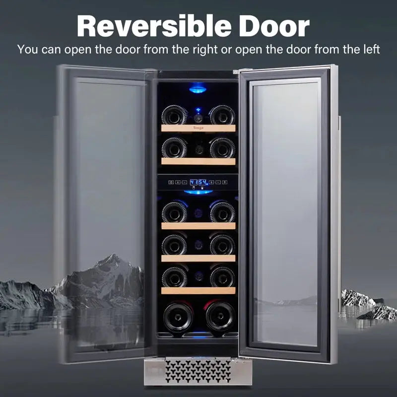 11.6'' 17 Bottle Dual Zone Wine Refrigerator | Fridge.com