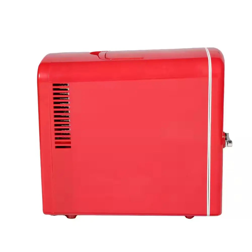 11.81 In. 0.18 Cu. Ft. 9-Can Retro Mini Refrigerator Beauty Cooler without Freezer in Red | Fridge.com