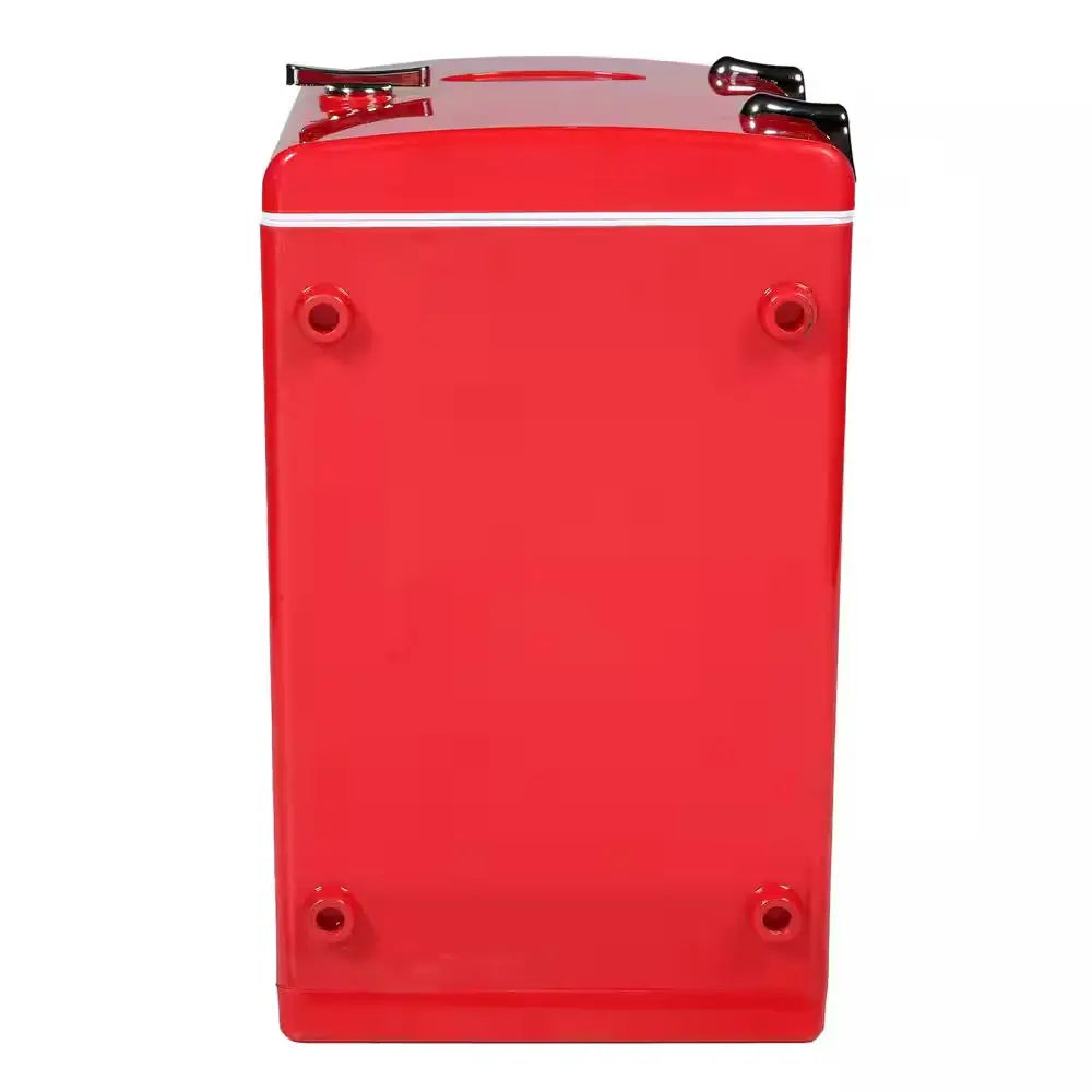 11.81 In. 0.18 Cu. Ft. 9-Can Retro Mini Refrigerator Beauty Cooler without Freezer in Red | Fridge.com