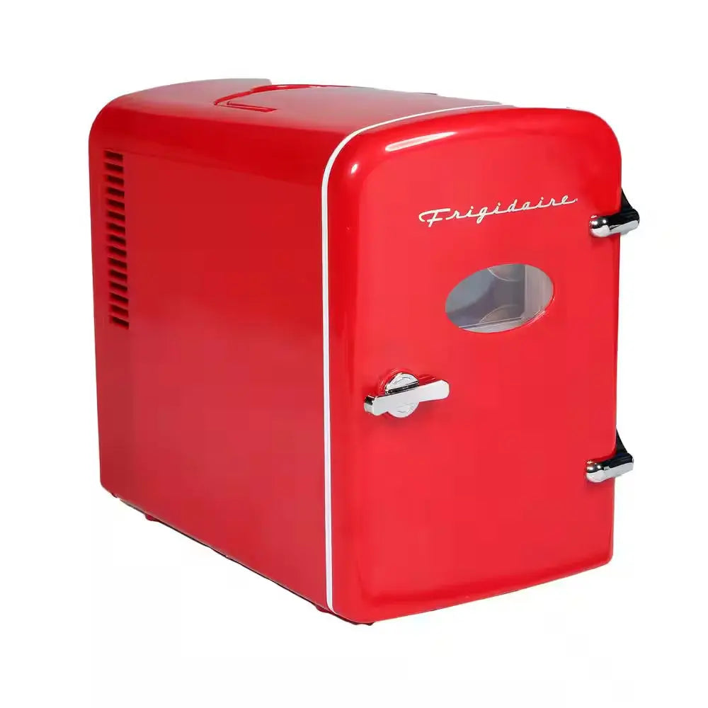 11.81 In. 0.18 Cu. Ft. 9-Can Retro Mini Refrigerator Beauty Cooler without Freezer in Red | Fridge.com