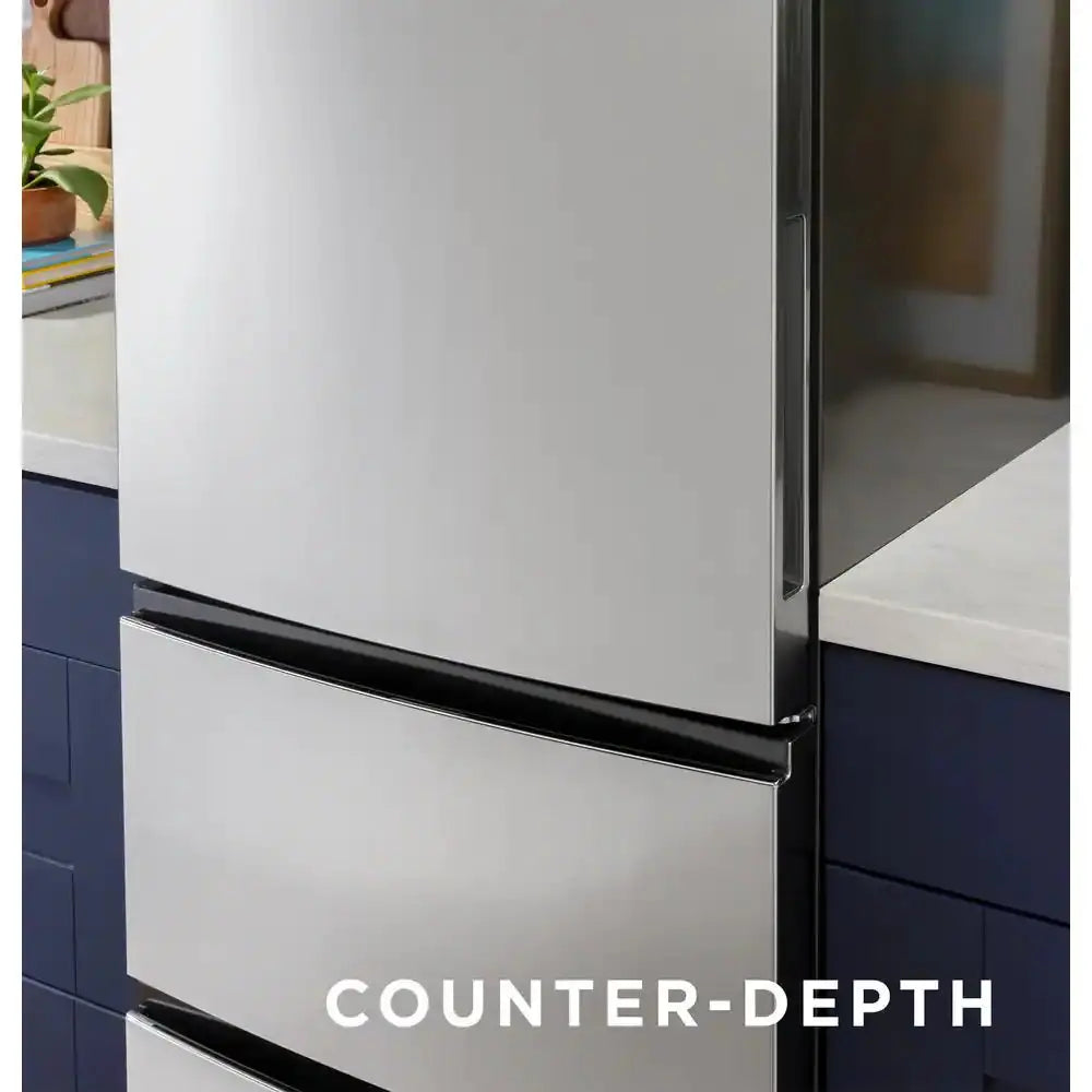 11.9 Cu. Ft. Bottom Freezer Refrigerator in Stainless Steel, Counter Depth | Fridge.com