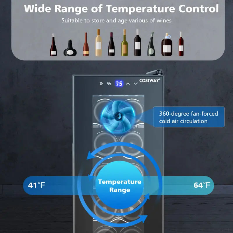 12 Bottle Compressor Wine Cooler Refrigerator | Fridge.com